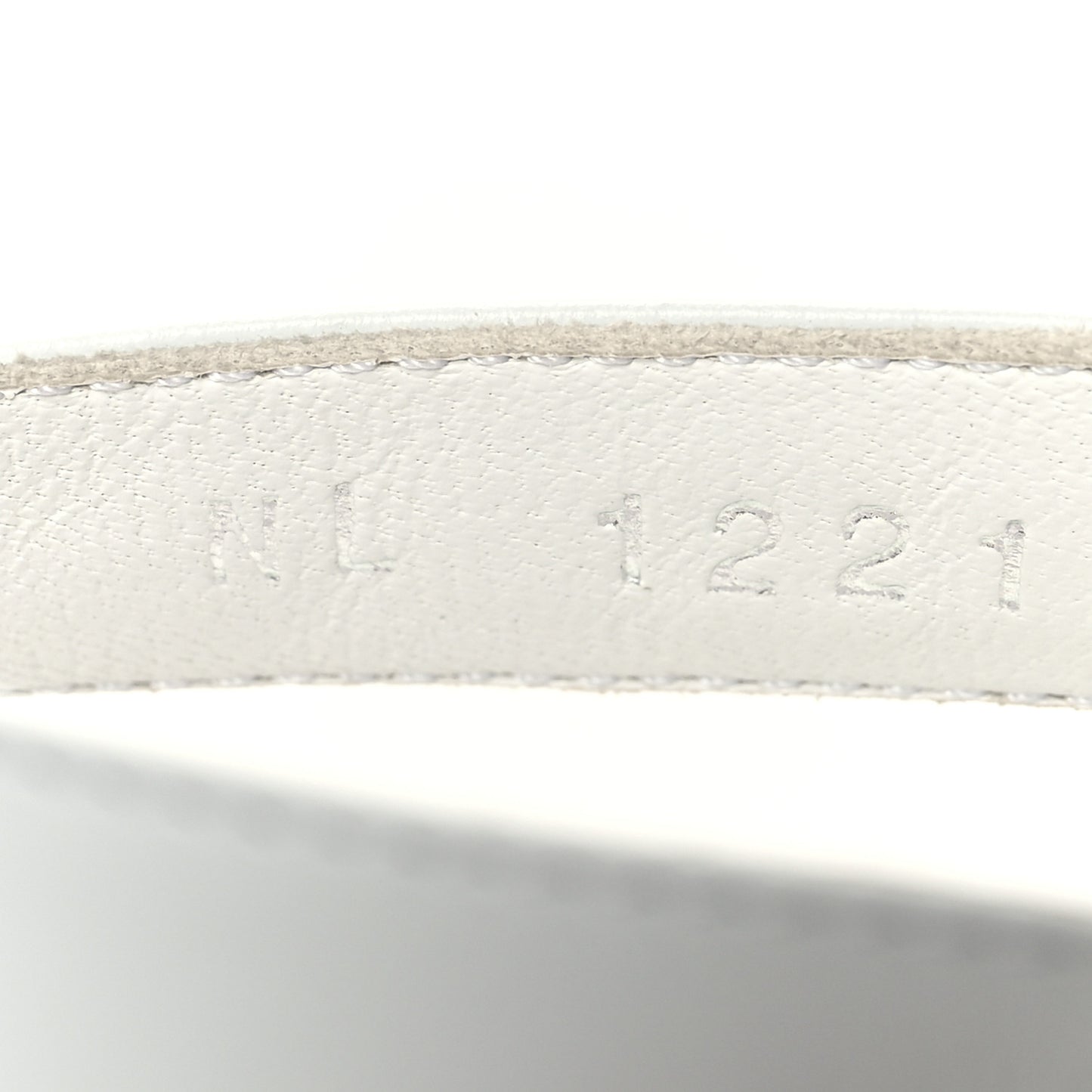 Calfskin Signature Thong Sandal 39 White