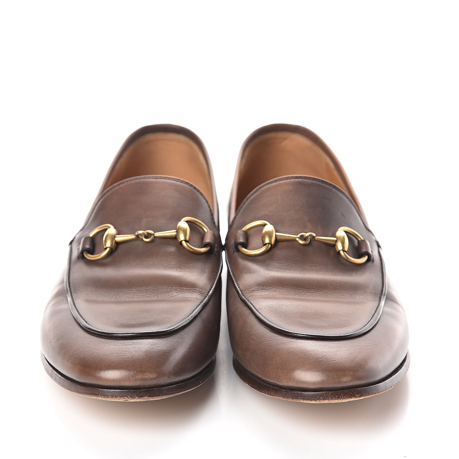 Gucci Calfskin Womens Jordaan Loafers 36 Fondente Brown 2 of 7