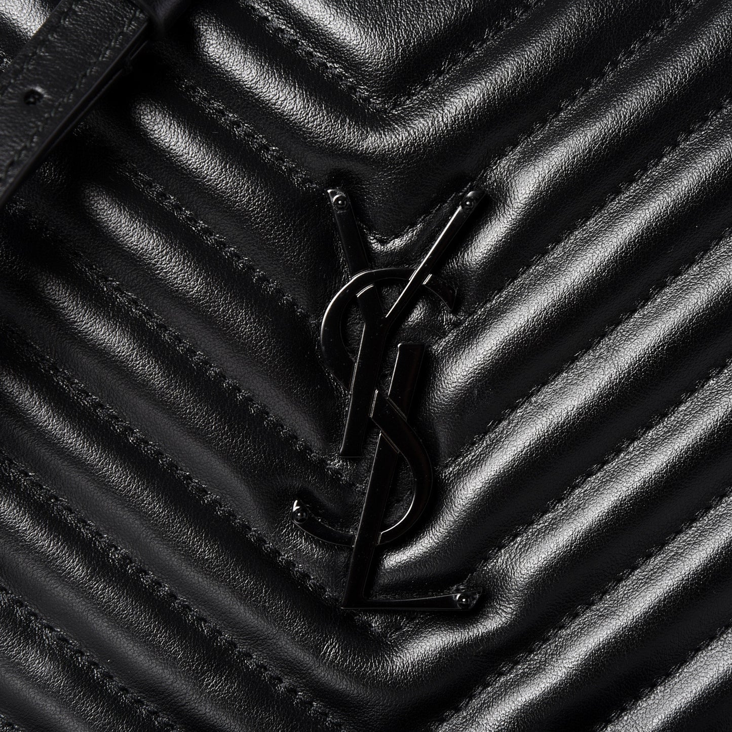 Calfskin Matelasse Monogram Lou Camera Bag Black