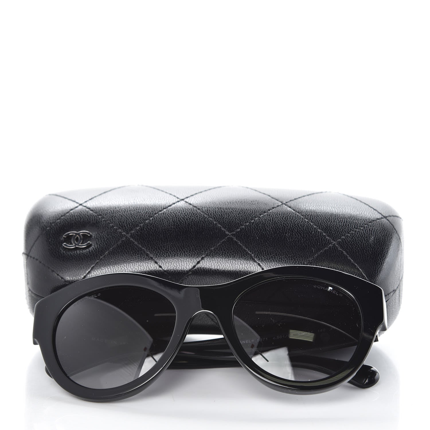 Chanel Acetate Butterfly Sunglasses 5371 Black 8 of 8