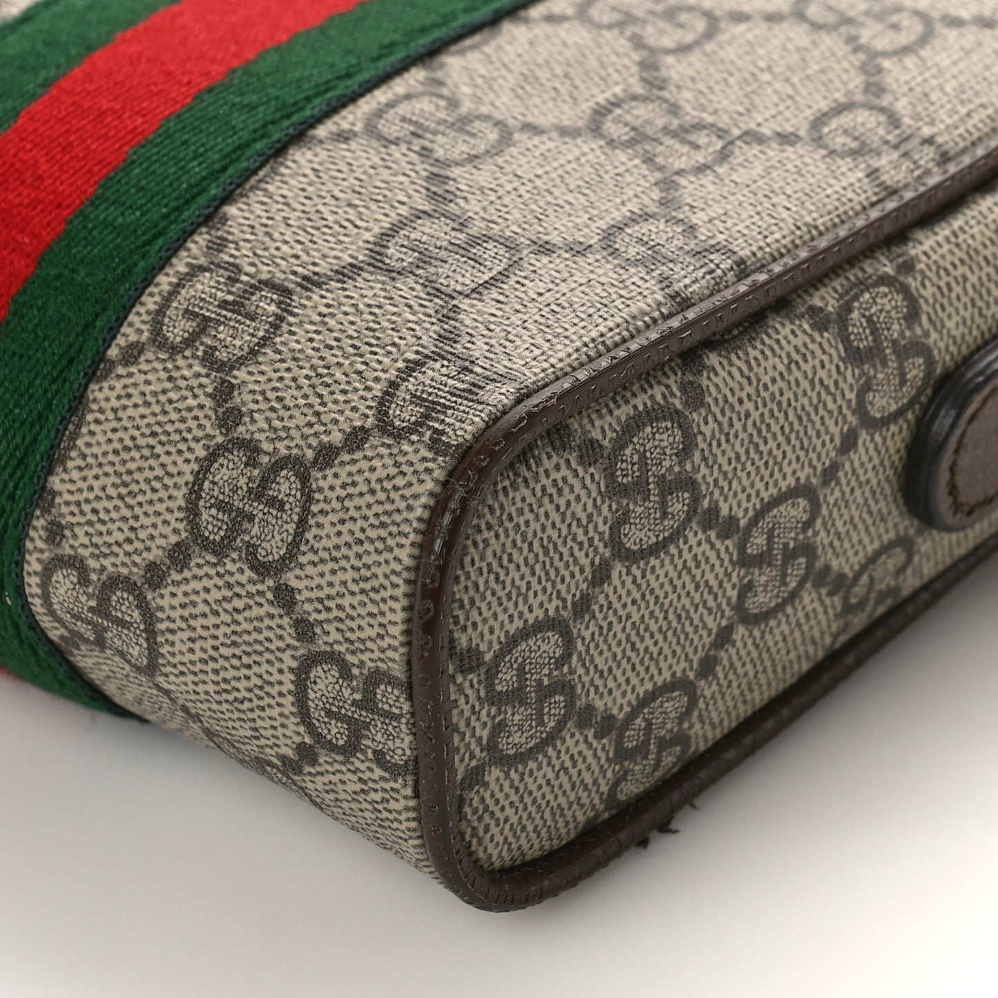 GG Supreme Monogram Web Mini Ophidia Messenger Brown