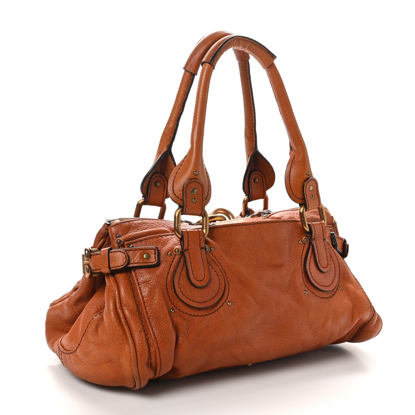 Calfskin Medium Paddington Satchel Ecureil Brown