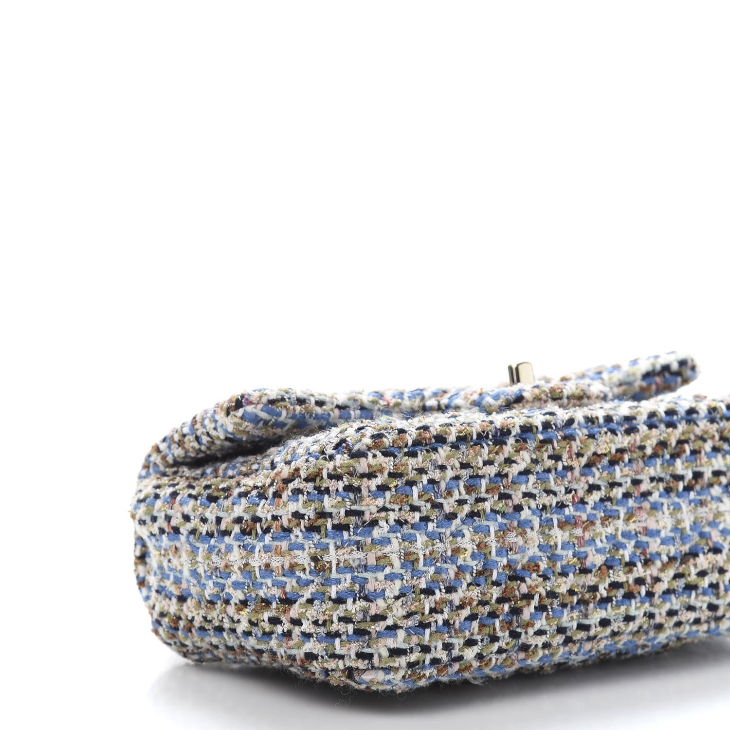 Chanel Tweed Quilted Mini Rectangular Flap Blue Multicolor 7 of 10