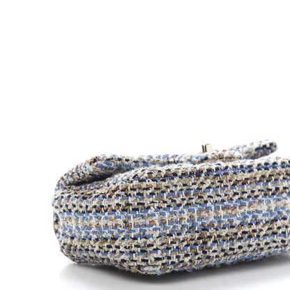 Chanel Tweed Quilted Mini Rectangular Flap Blue Multicolor 7 of 10