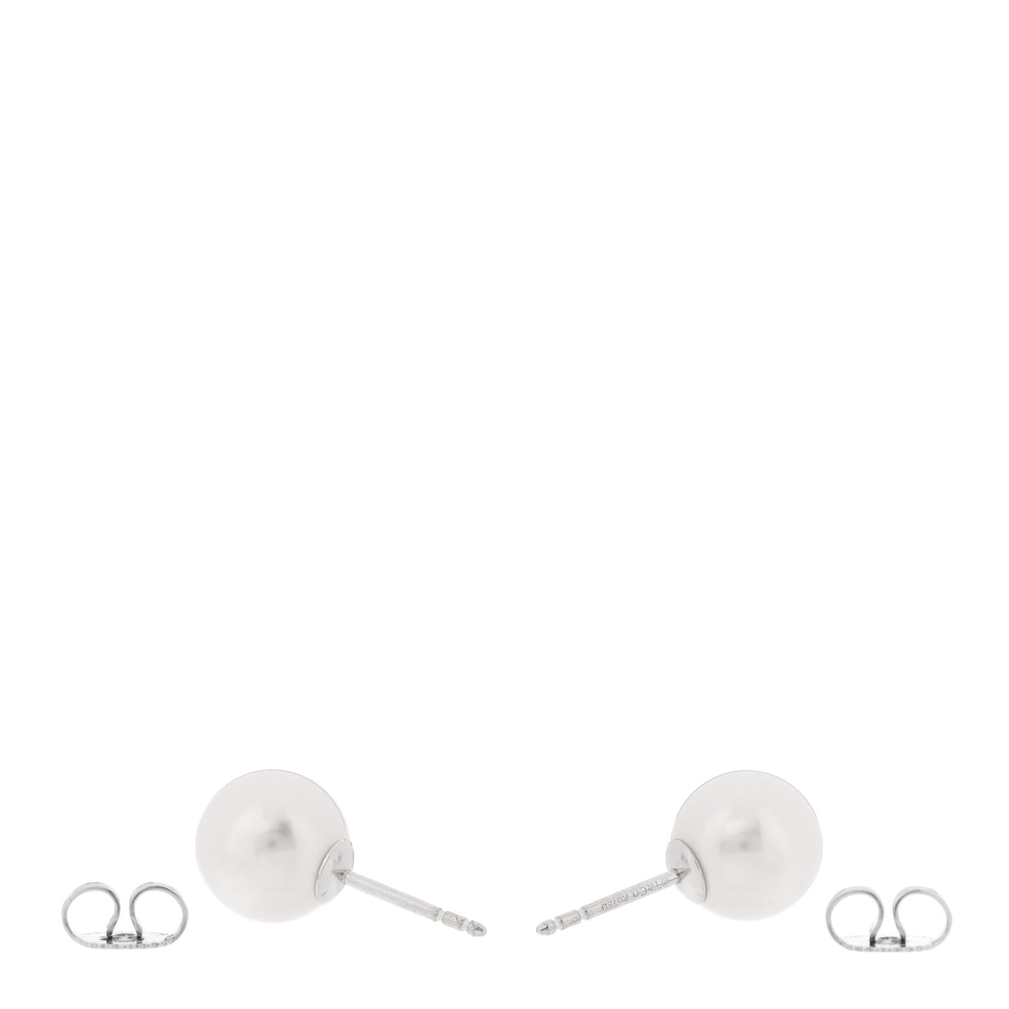 18K White Gold Akoya Cultured Pearl 8.5-9mm Signature Earrings