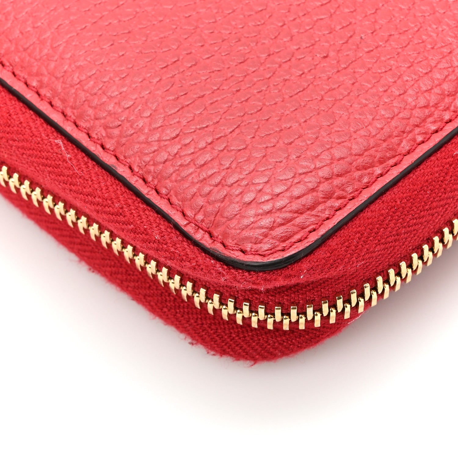 Gucci Dollar Calfskin Medium GG Zip Around Wallet Red 10 of 10