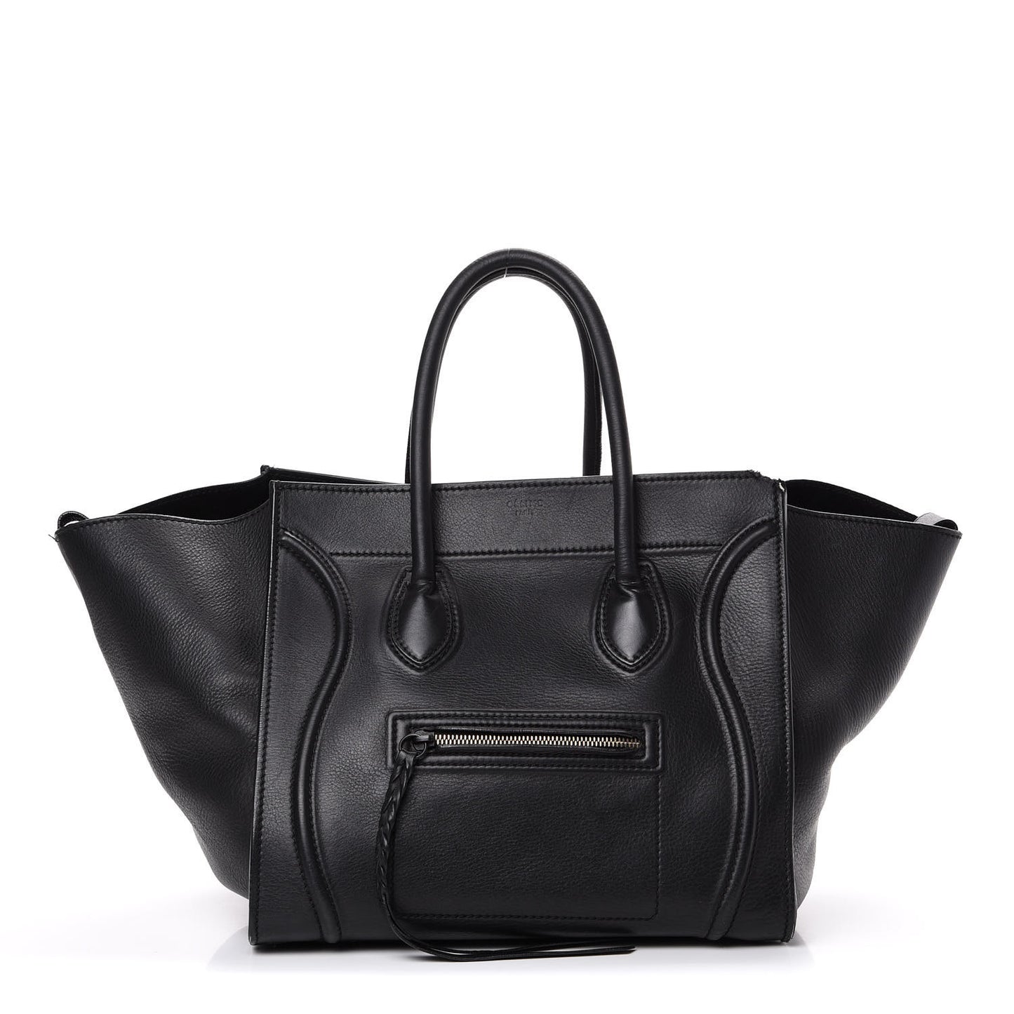 Supple Calfskin Medium Phantom Luggage Black