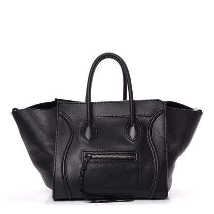 Celine Supple Calfskin Medium Phantom Luggage Black 1 of 25