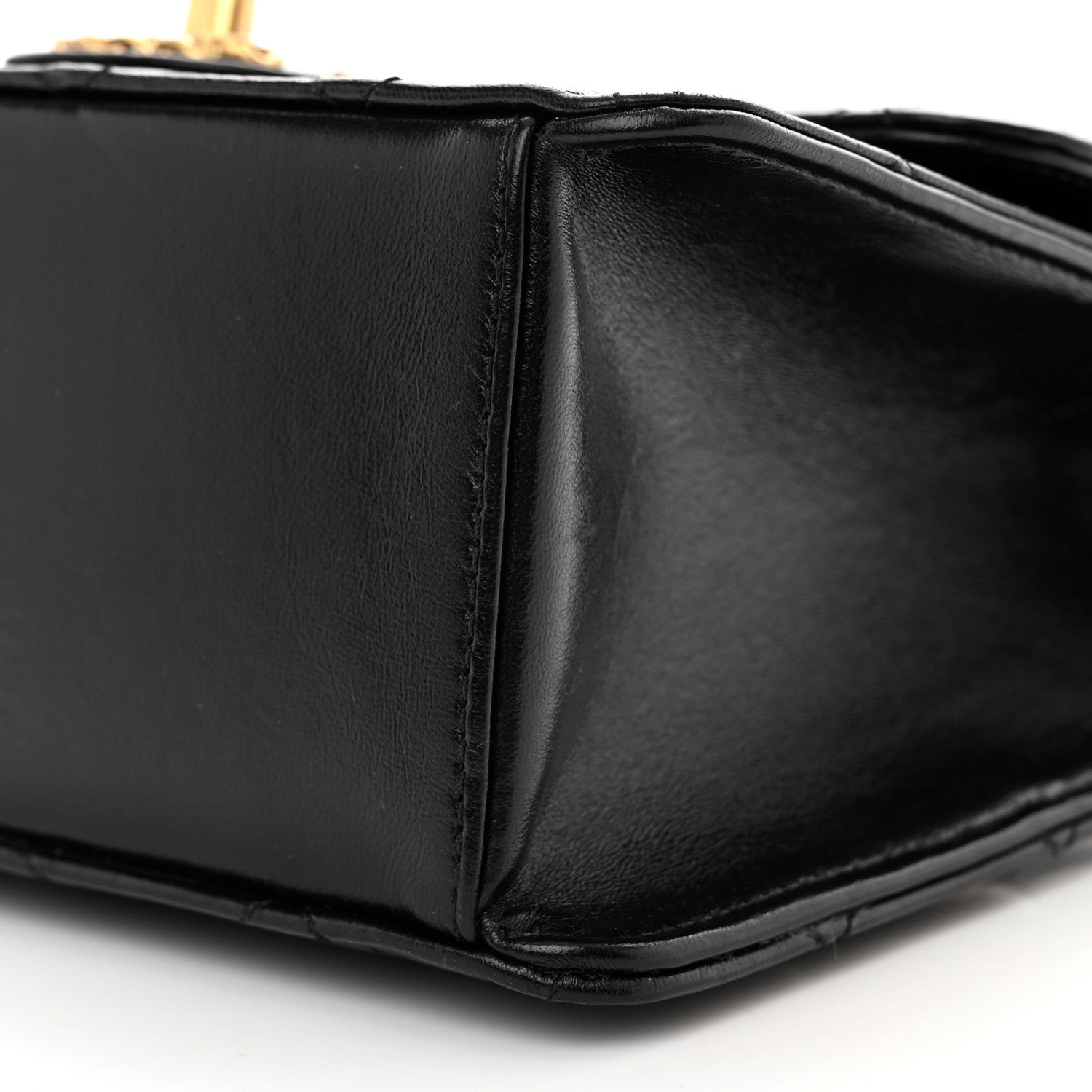 Chanel Shiny Lambskin Quilted Mini Flap Black 10 of 12