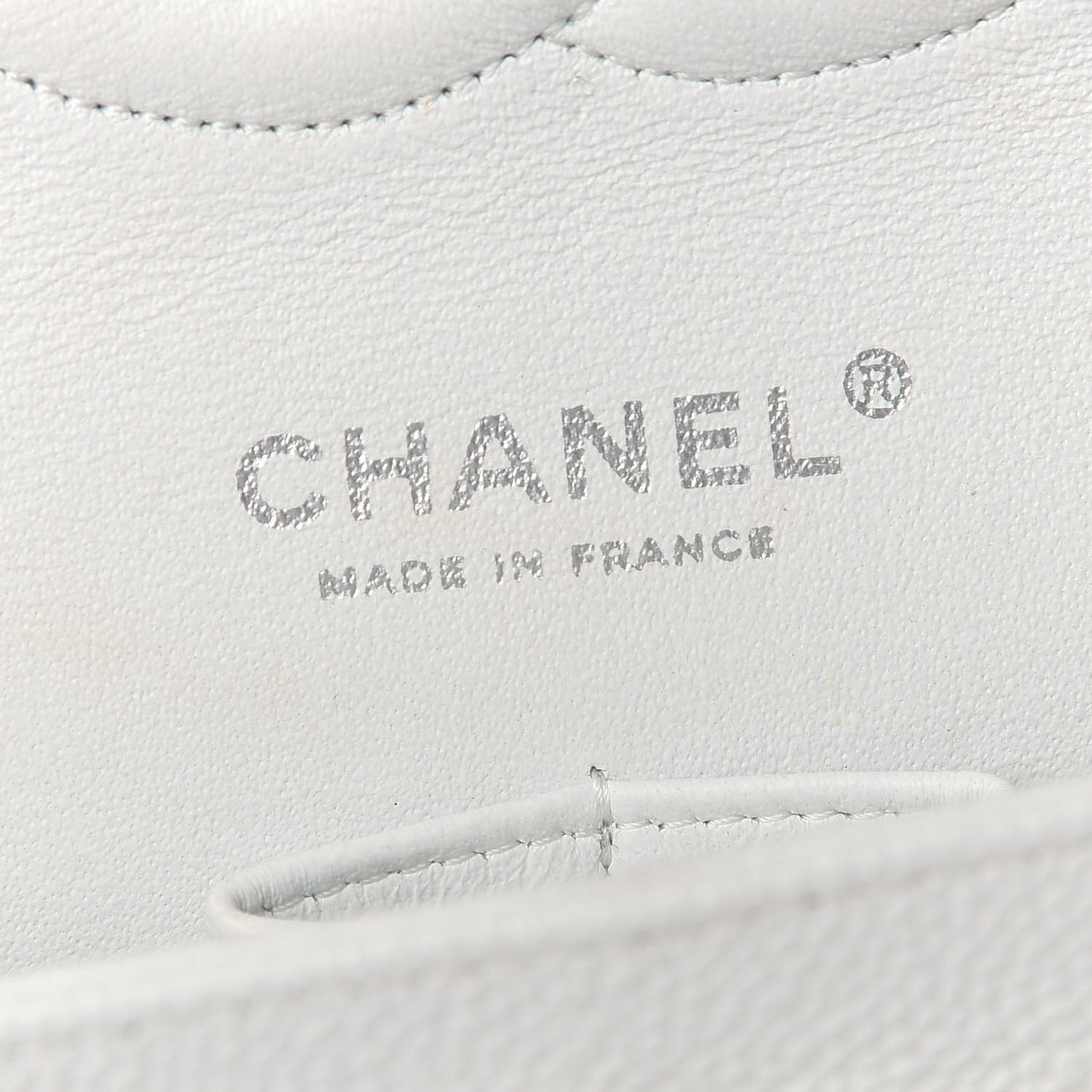 Caviar Quilted Medium Double Flap White