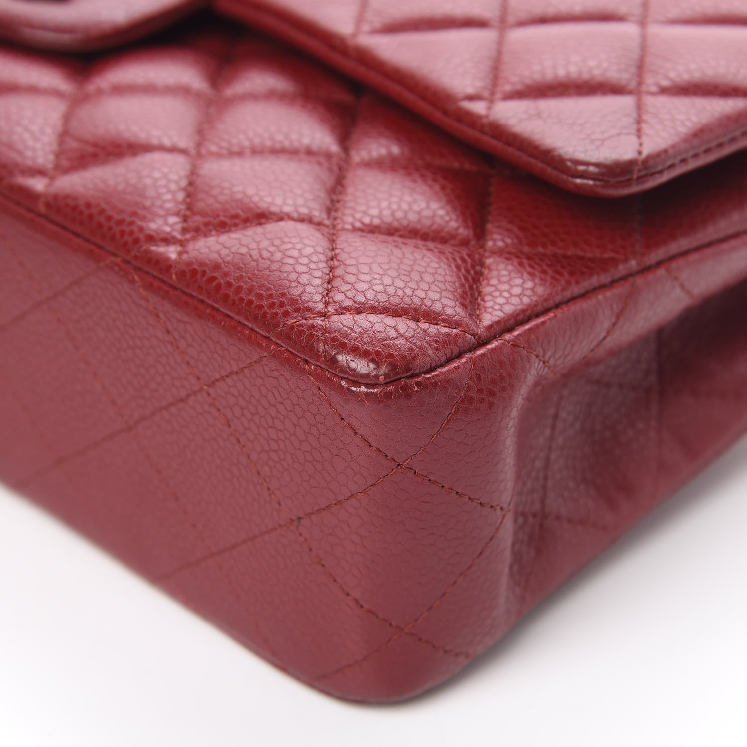 Chanel Caviar Quilted Medium Double Flap Red 10 of 17