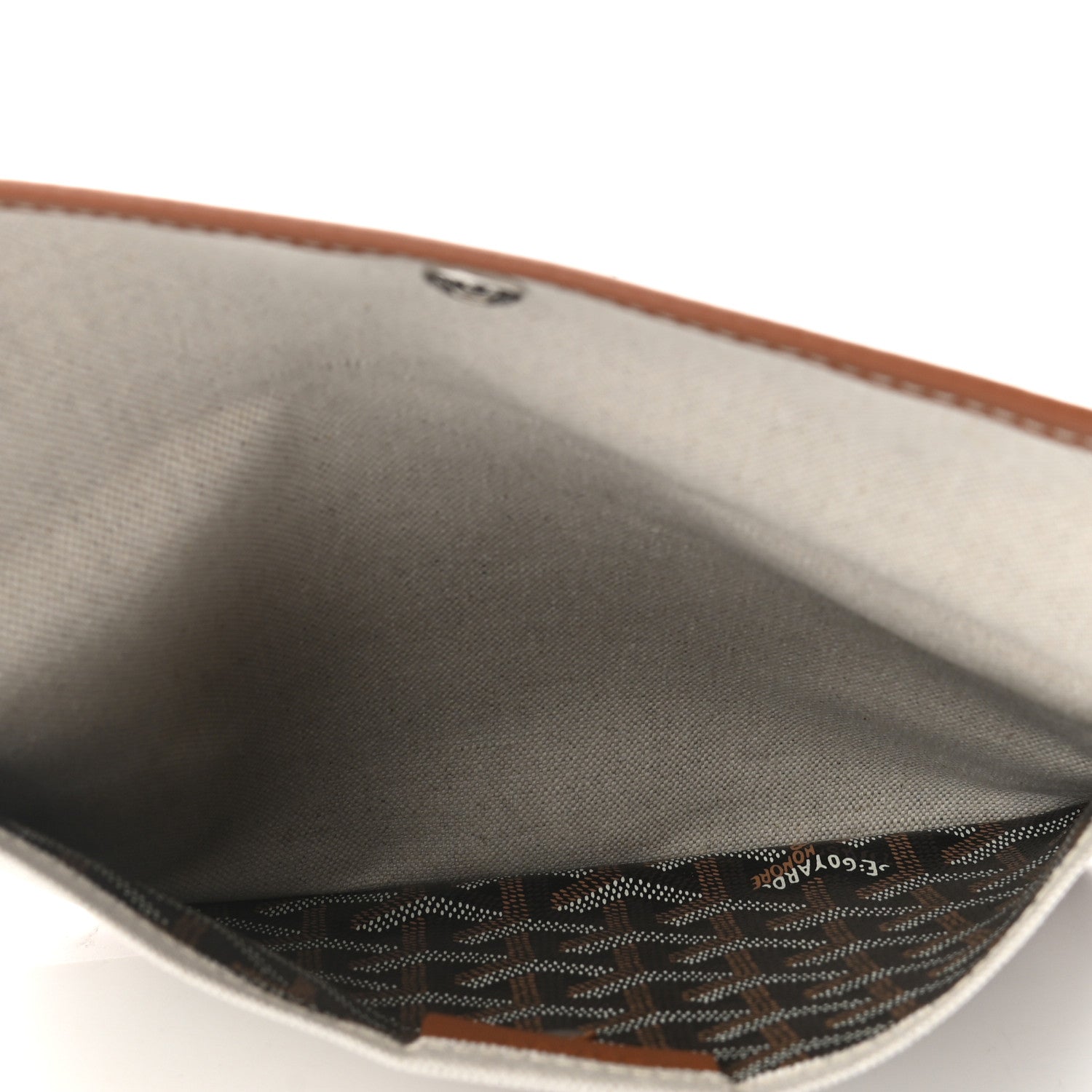 Goyard Goyardine Canvas Le Foulard Pouch Black Gold Off White 5 of 7