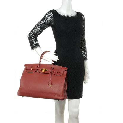 Hermes Taurillon Clemence Birkin 40 Sienne 2 of 10