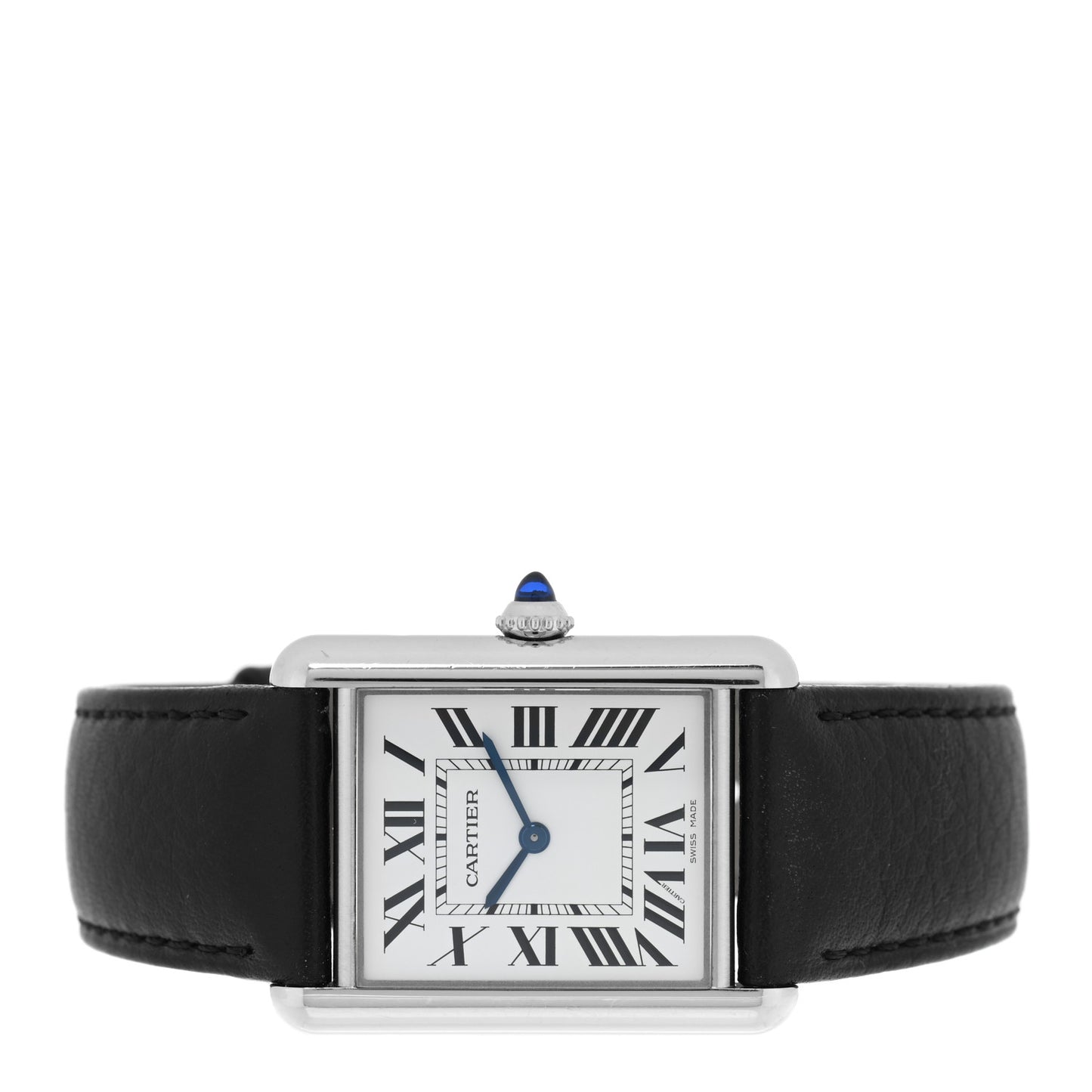 Stainless Steel Calfskin 25mm Must de Cartier Tank Quartz Watch