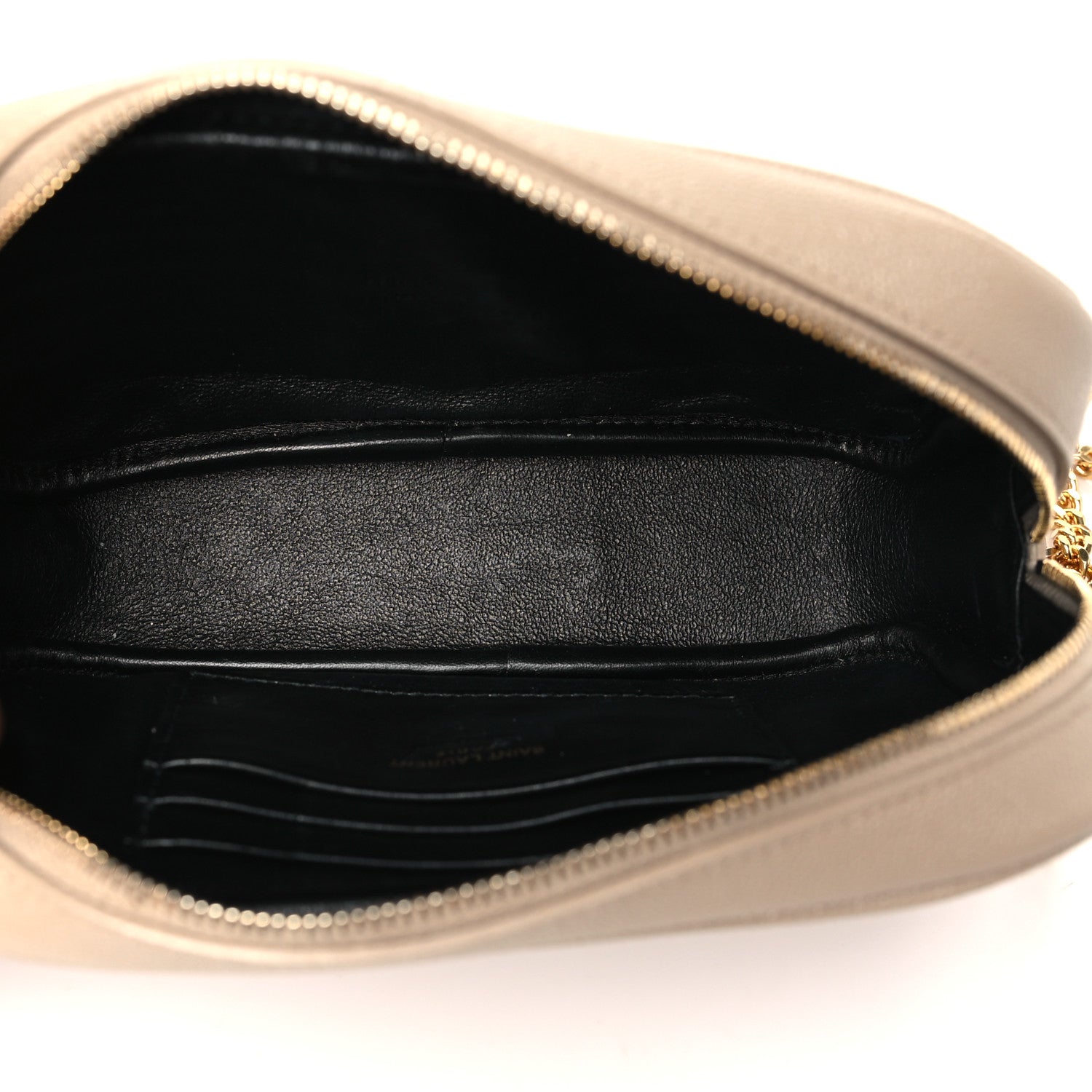 Saint Laurent Grain De Poudre Matelasse Monogram Mini Lou Camera Bag Dark Beige 5 of 10