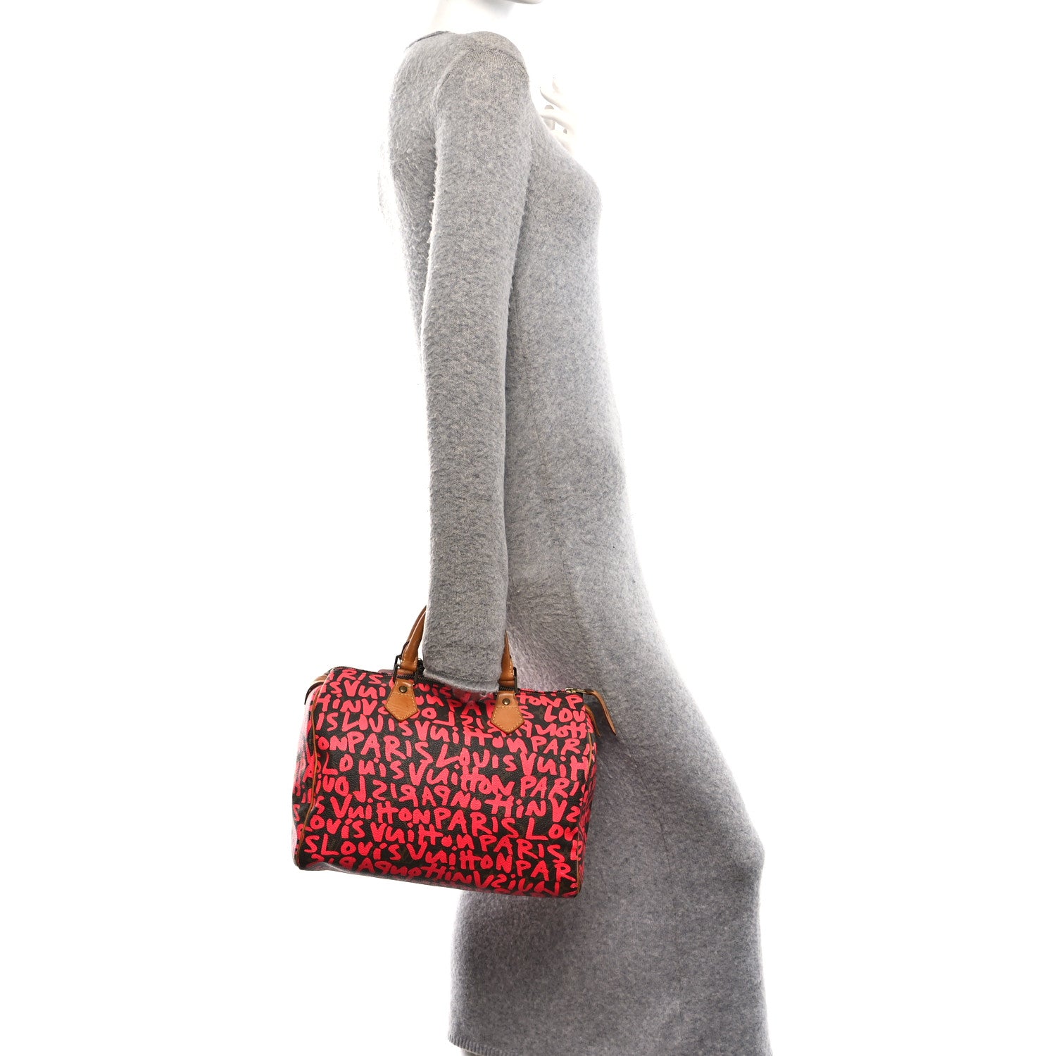 Louis Vuitton Monogram Graffiti Speedy 30 Fuchsia 2 of 9
