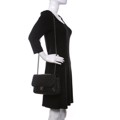Chanel Calfskin Stitched Quilted Flap Black 2 of 12