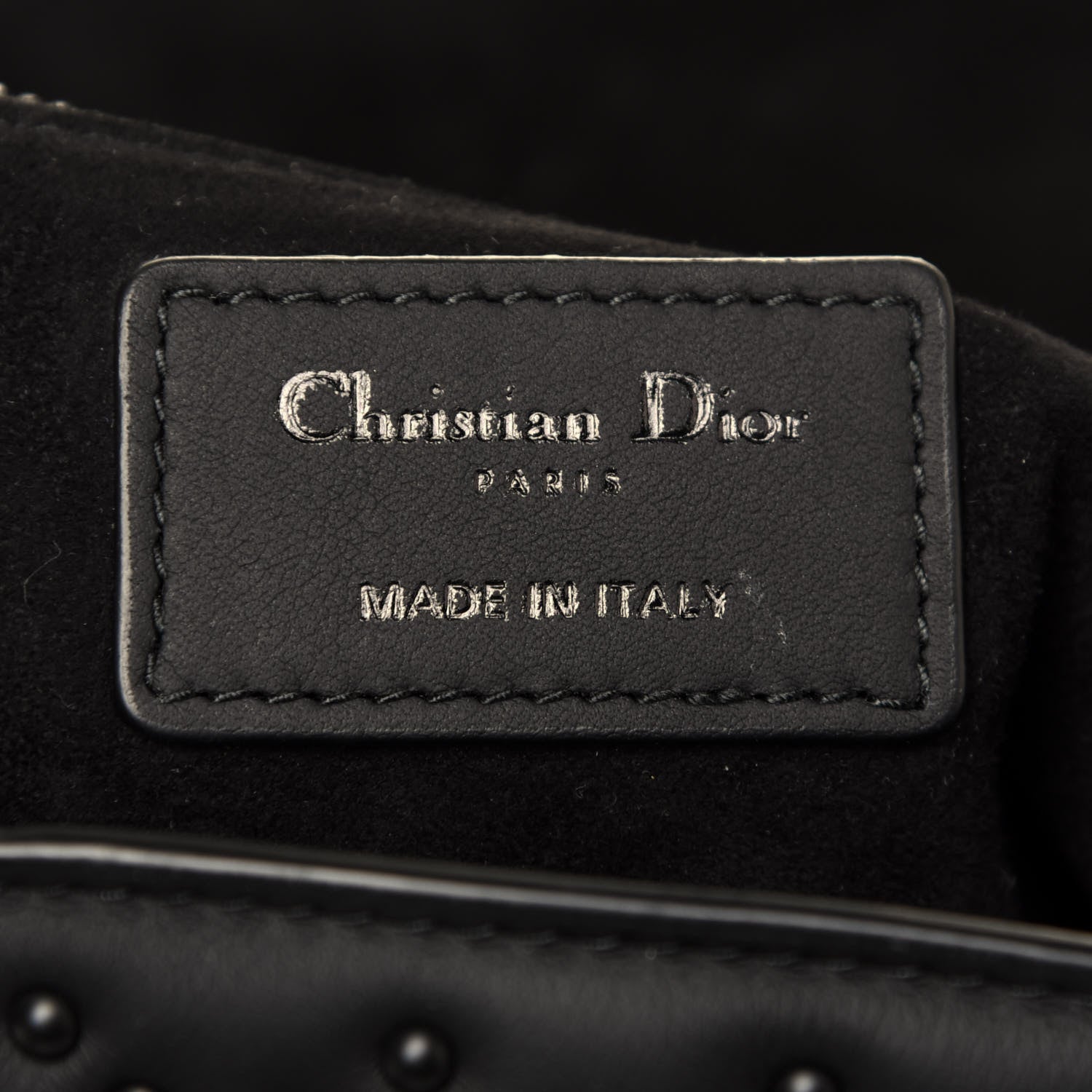 Christian Dior Matte Calfskin Cannage Studded Medium Supple Lady Dior Ultra Black 7 of 12