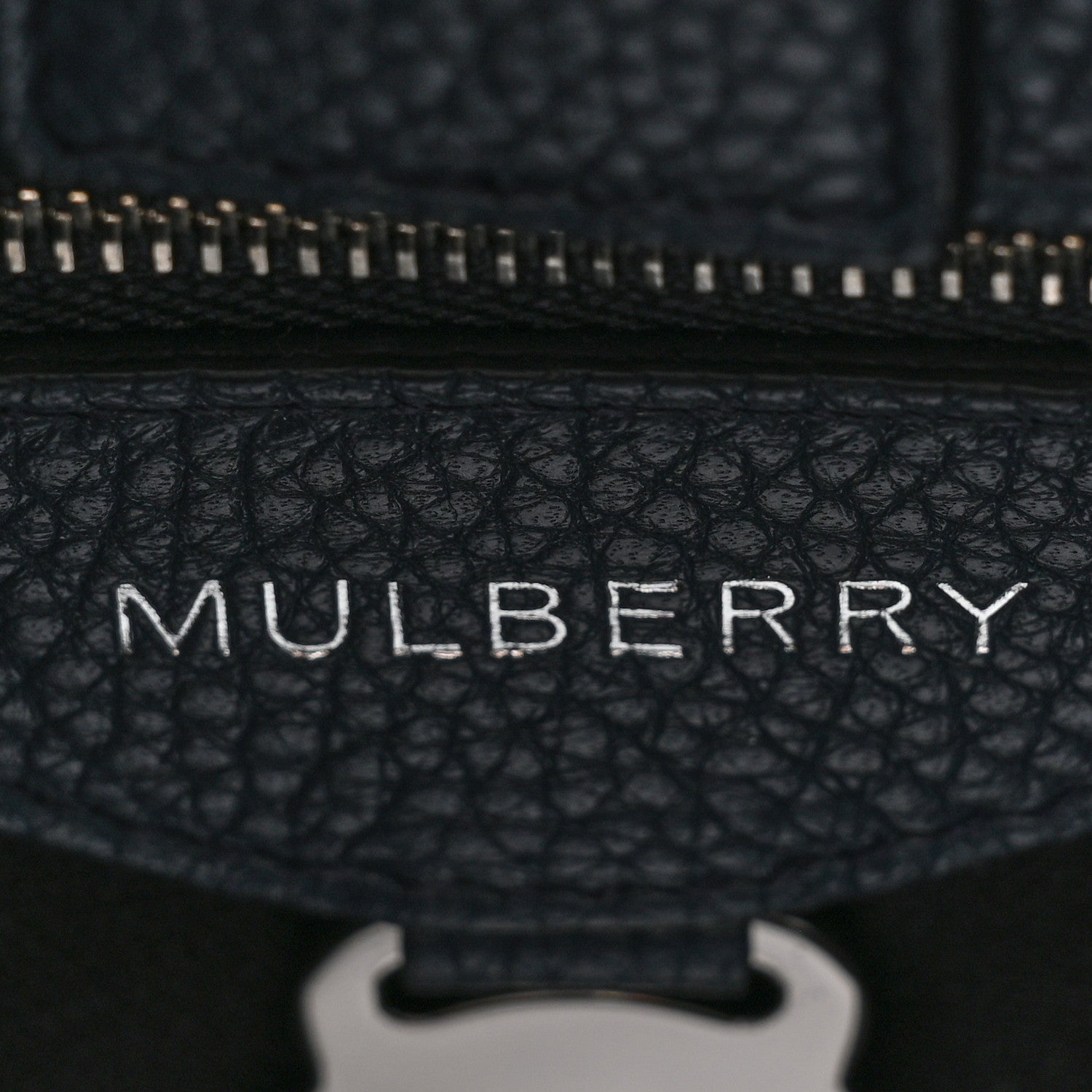 Mulberry Small Classic Grain Calfskin Bayswater Double Zip Tote Regal Blue 10 of 12