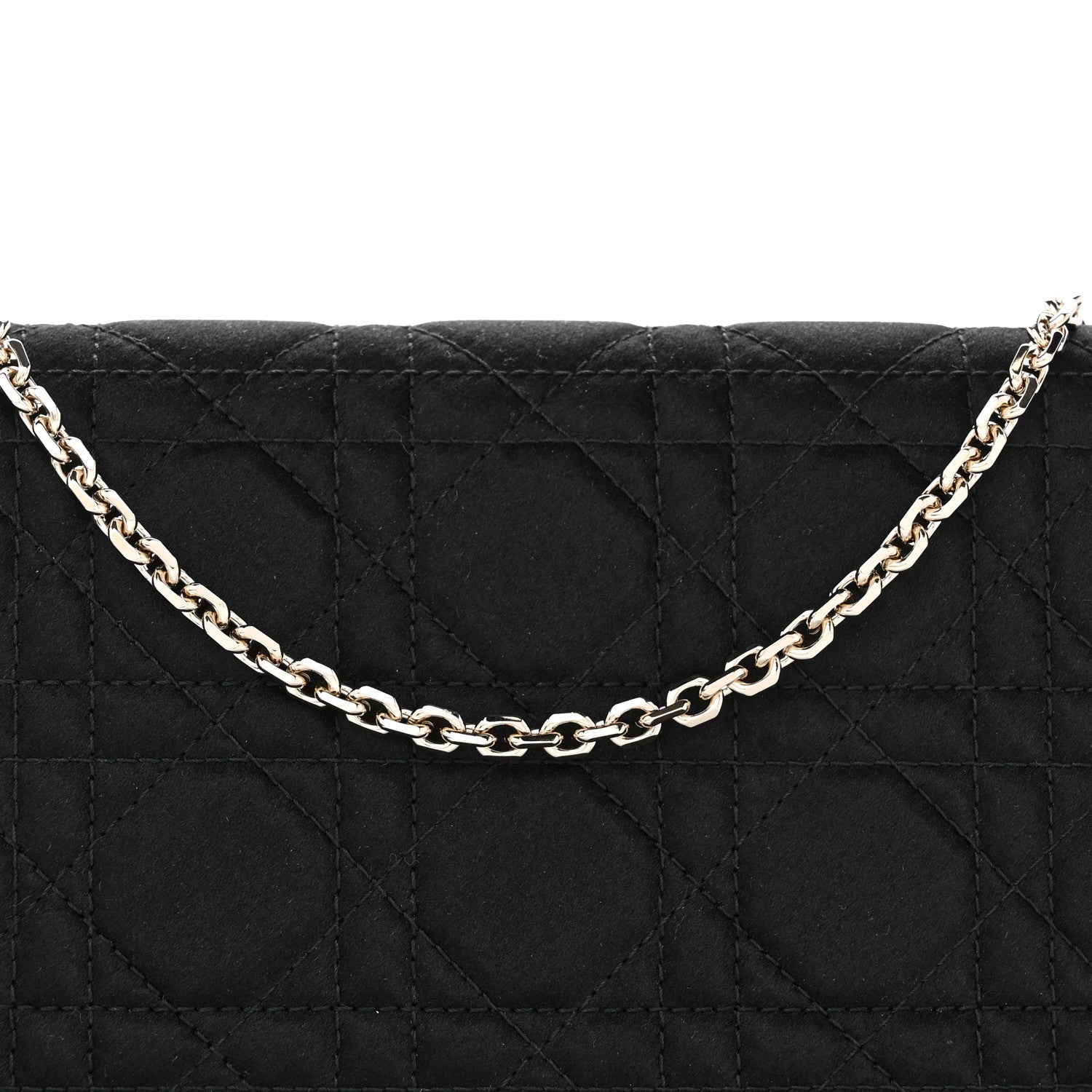 Christian Dior Satin Cannage Lady Dior Clutch Black 9 of 11