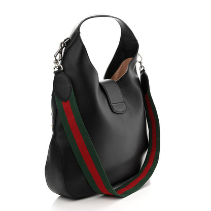 Gucci Calfskin Dog Embroidered Large Dionysus Hobo Black 2 of 10