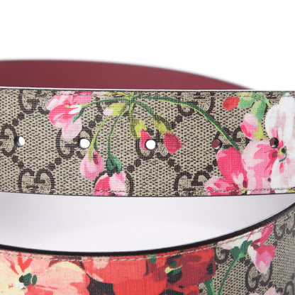 Gucci GG Plus Monogram Blooms Plaque Belt 85 34 Beige Multicolor Dry Rose 5 of 6