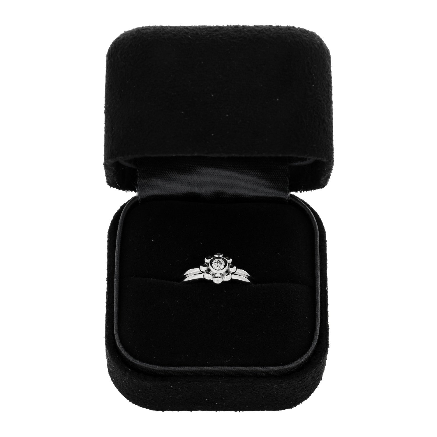 Tiffany 18K White Gold Diamond Paloma Picasso Jolie Flower Ring 49 5 6 of 6