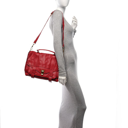 Proenza Schouler Lambskin Large PS1 Satchel Lipstick Red 2 of 9