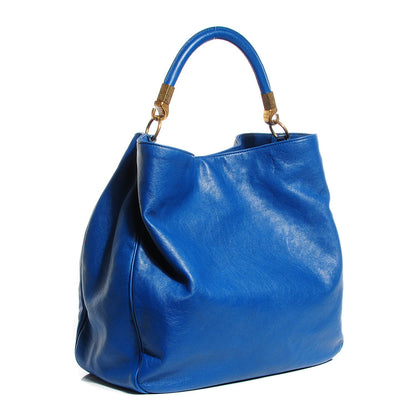Saint Laurent Leather Large Roady Blue 3 of 9