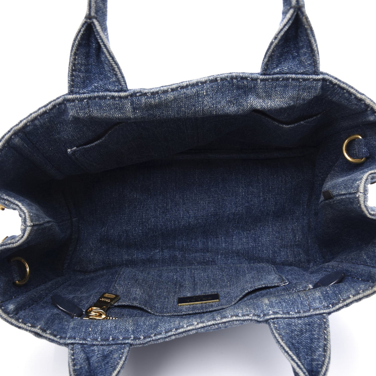 Denim Logo Tote Avio