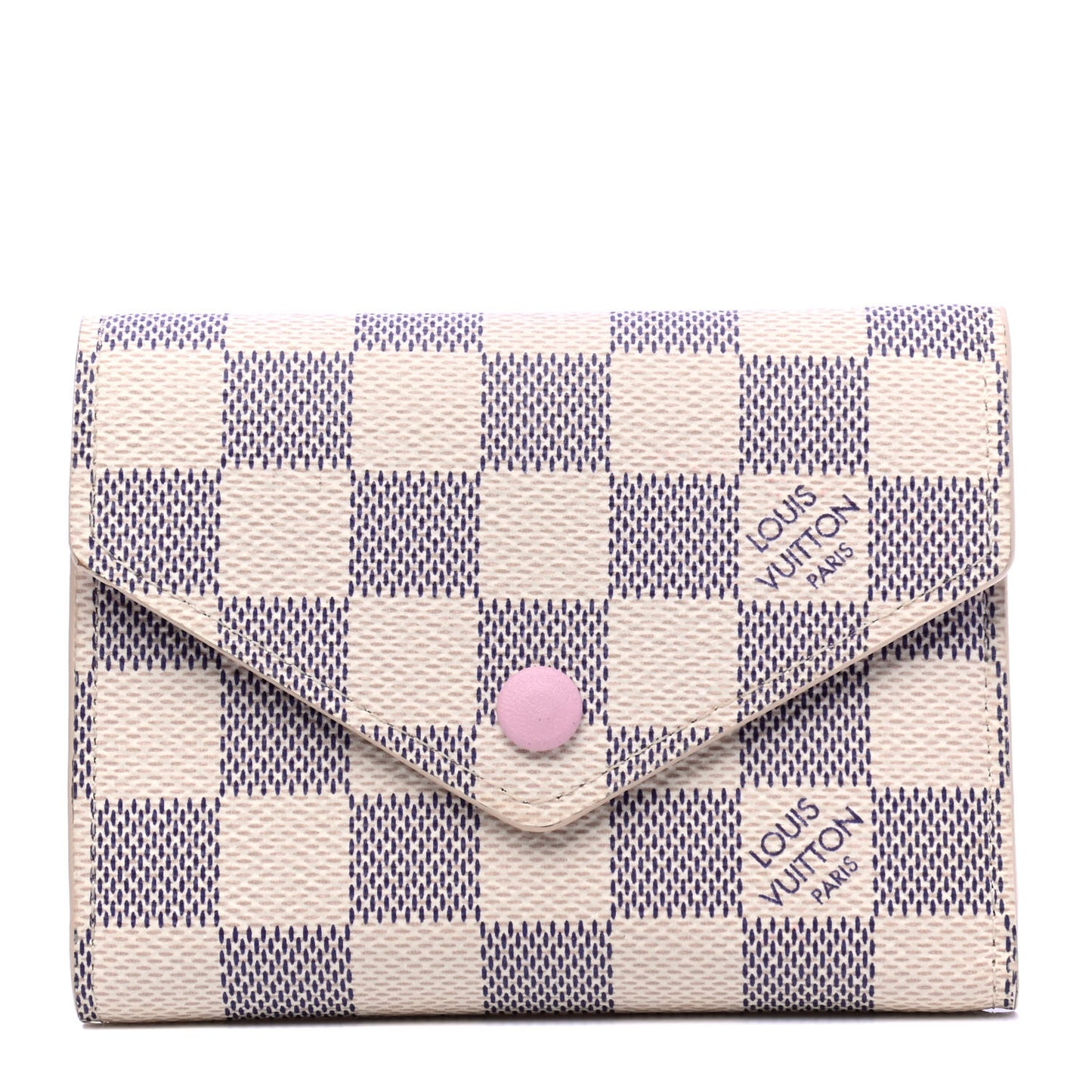 Damier Azur Victorine Wallet Rose Ballerine