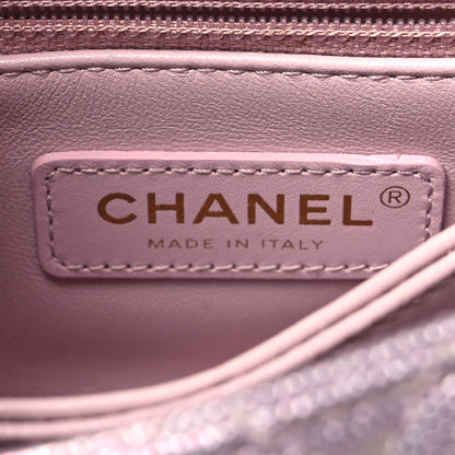 Chanel Metallic Caviar Quilted Extra Mini Coco Handle Flap Light Pink 6 of 10