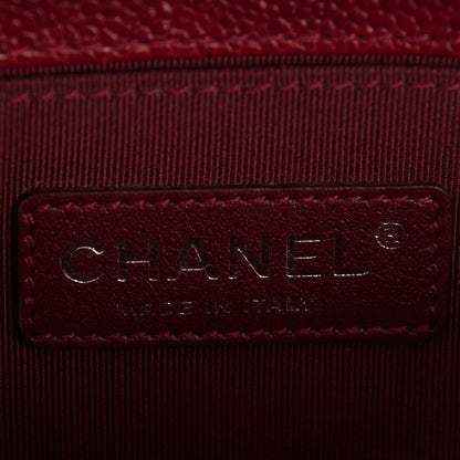 Chanel Caviar Quilted Small Boy Flap Bag Dark Red 6 of 8