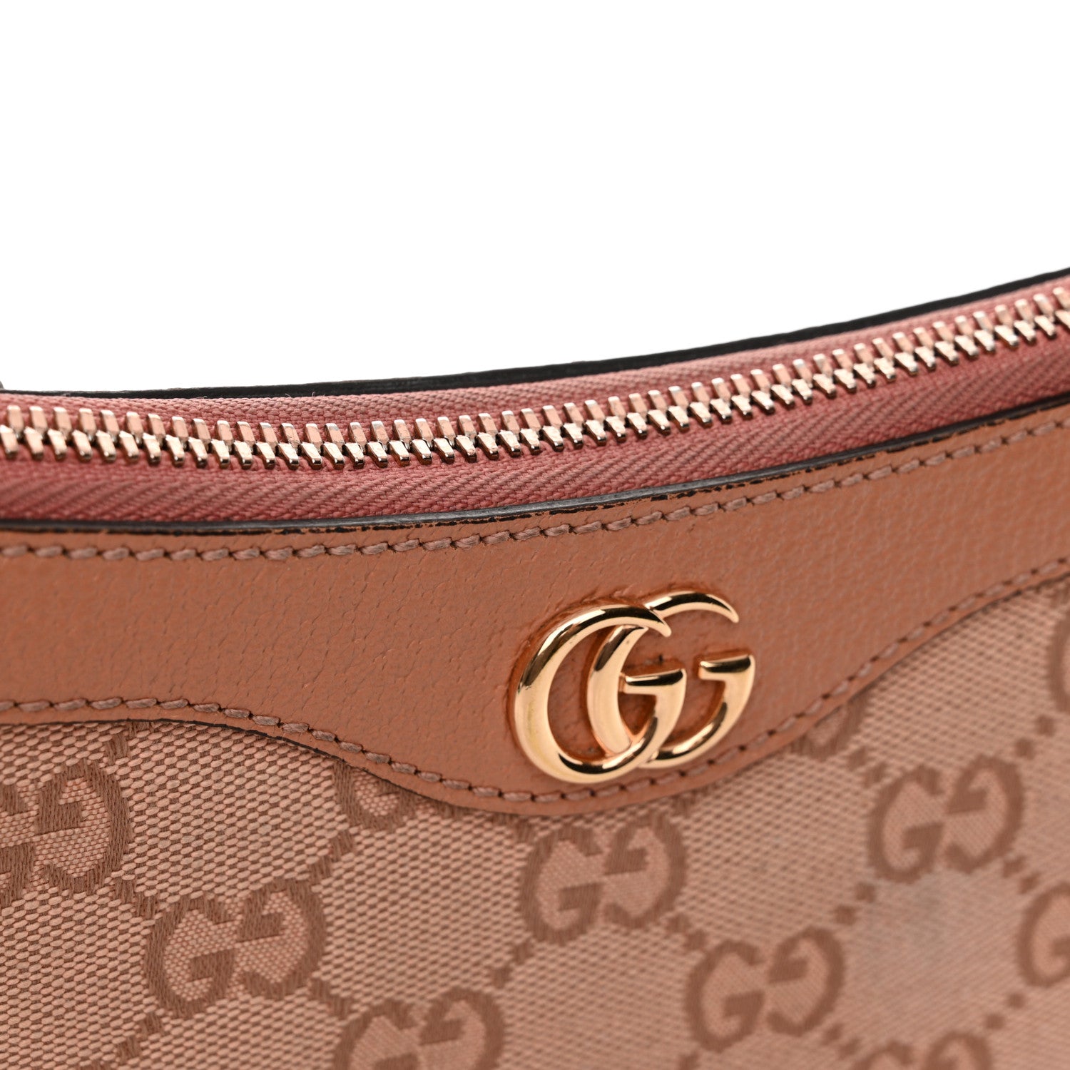 Gucci Monogram Textured Dollar Calfskin Small Ophidia Hobo Cloche Rose Pink 17 of 20