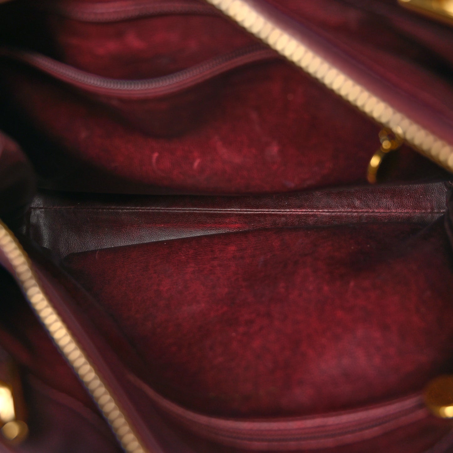 Calfskin Flap Shoulder Bag Burgundy