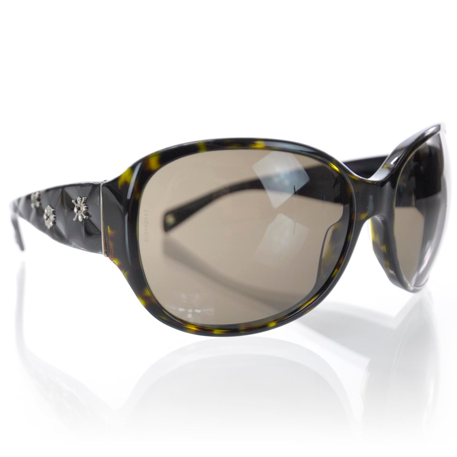 Chanel Tortoise Shell Quilted CC Sunglasses 5150-B 1 of 6