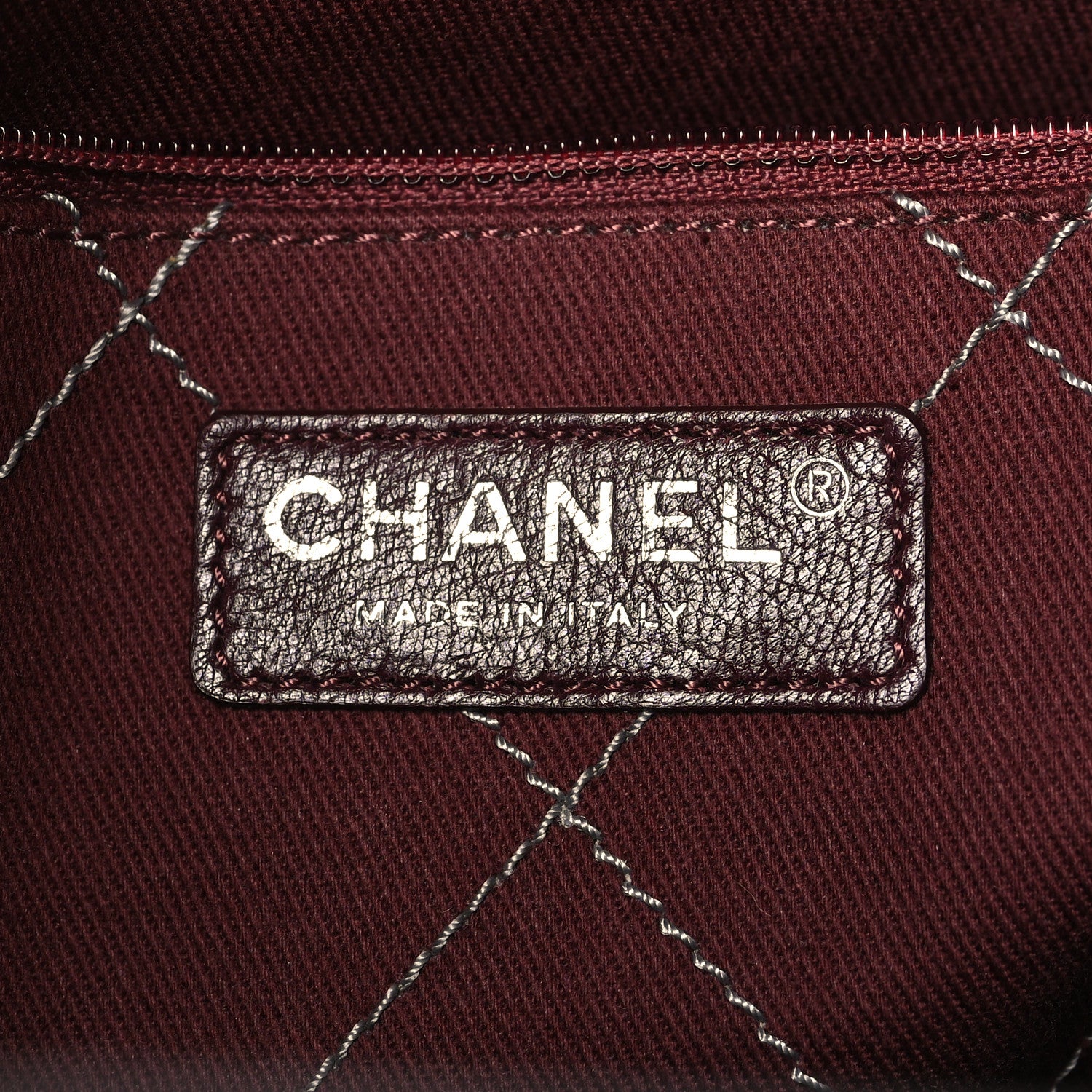 Chanel Grained Calfskin Shopping Fever Tote Grey Black 7 of 15