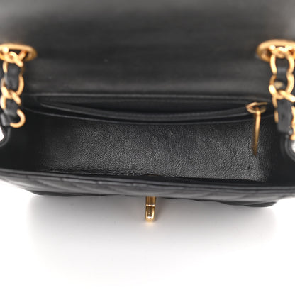 Chanel Lambskin Chevron Quilted Mini Square Flap Black 5 of 11