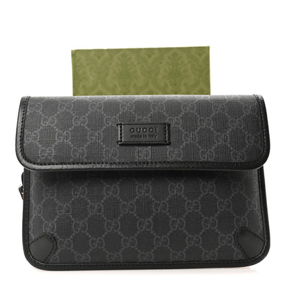 Gucci GG Supreme Monogram Web Slim Belt Bag Black Grey 11 of 11