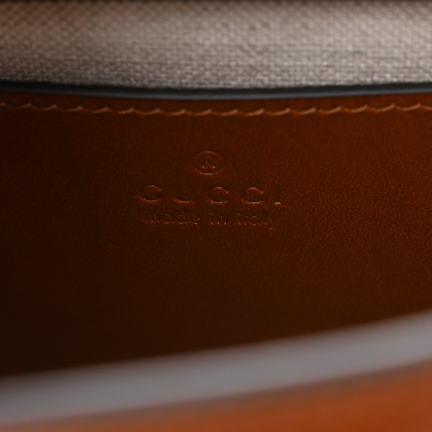 Gucci New Canvas Charisma Calfskin Crystal GG Monogram Mini Diana Tote Bag Camel Ebony 6 of 10