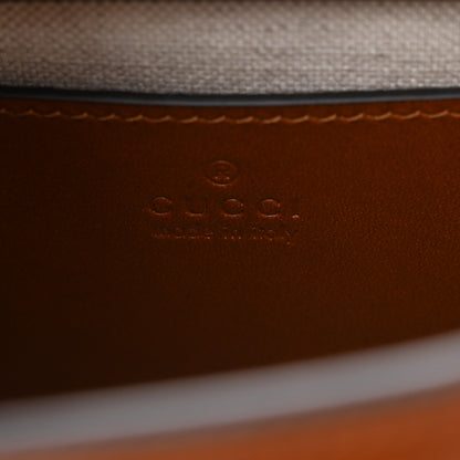 Gucci New Canvas Charisma Calfskin Crystal GG Monogram Mini Diana Tote Bag Camel Ebony 6 of 10