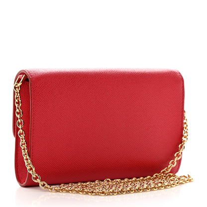 Dolce & Gabbana Dauphine Crystal Wallet On Chain Red 2 of 11