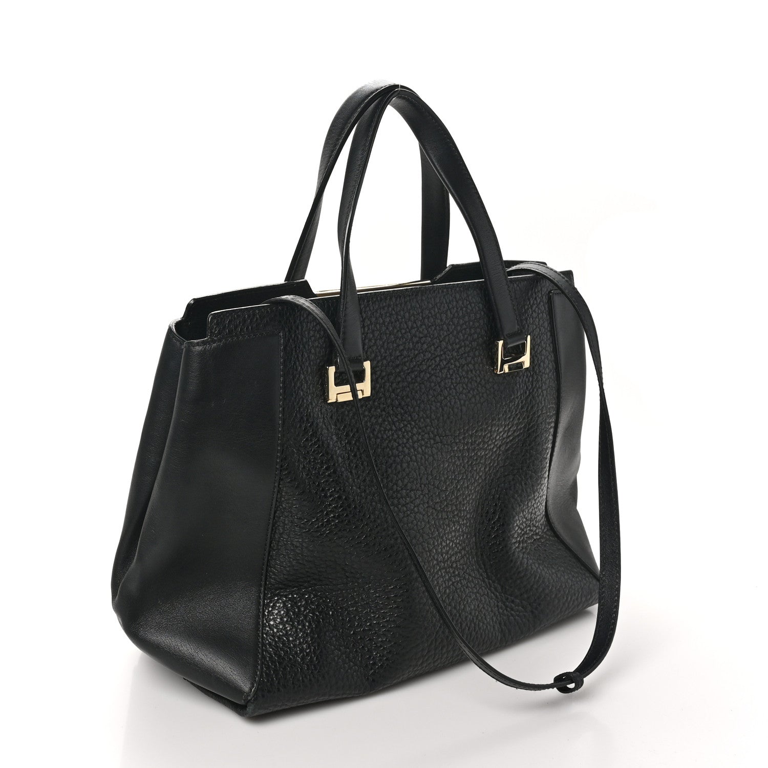 Jimmy Choo Grained Calfskin Large Alfie Tote Black 3 of 10