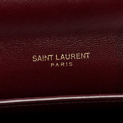 Saint Laurent Snakeskin Small Kaia Satchel Burgundy 6 of 8