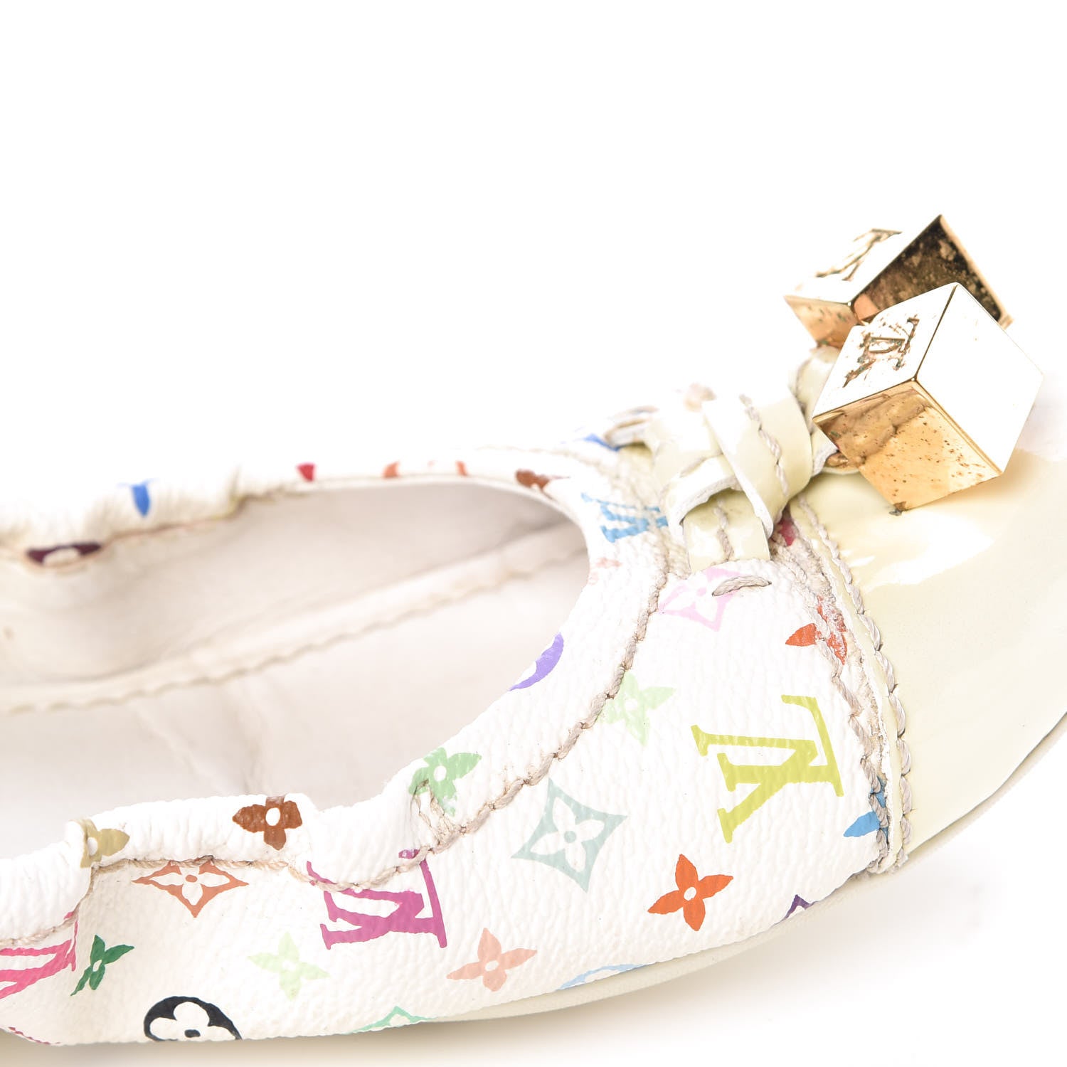 Louis Vuitton Monogram Multicolor Lovely Ballet Flats 36 White 17 of 19