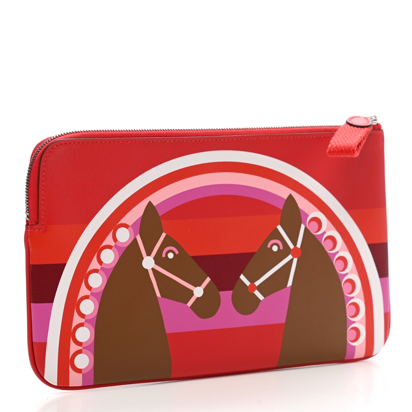 Swift Printed Rainbow Love Carre Long Pocket Pouch Rouge Coeur Alezan
