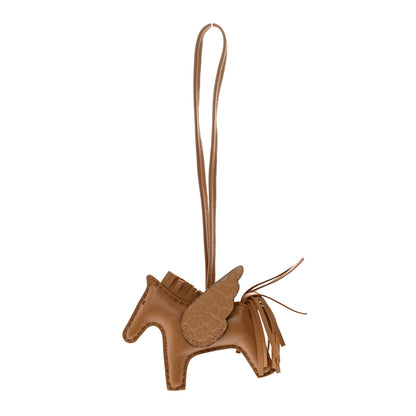 Hermes Milo Lambskin Matte Alligator Touch Grigri Rodeo Pegase Horse Bag Charm PM Chai 1 of 5