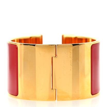 Hermes Enamel Extra Wide Clic Clac H Bracelet GM Red 3 of 5