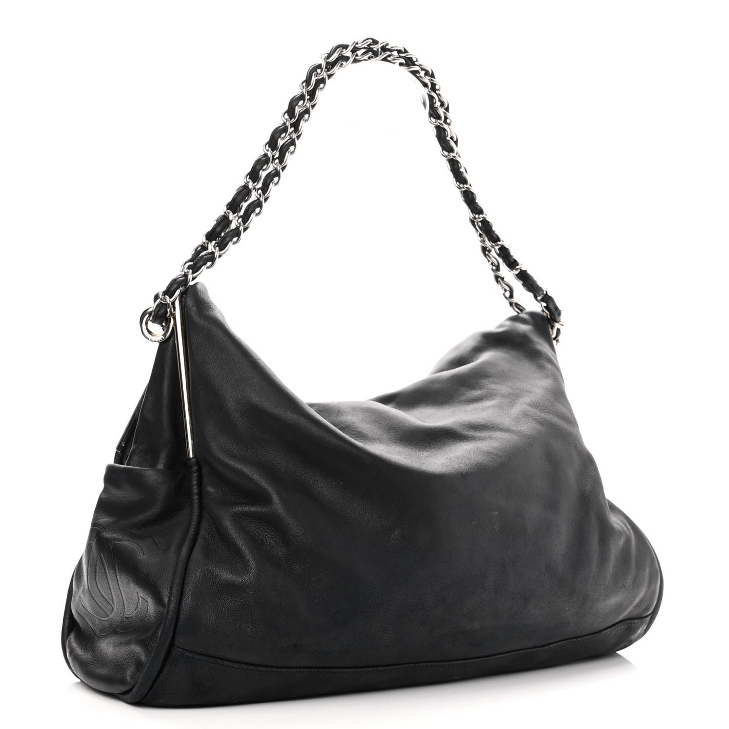 Lambskin Large Ultimate Soft Tote Black