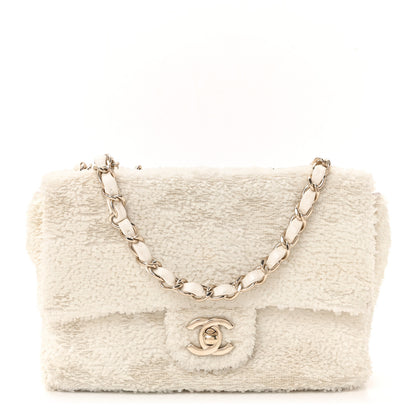 Chanel Sequin Small Single Flap White 1 of 10